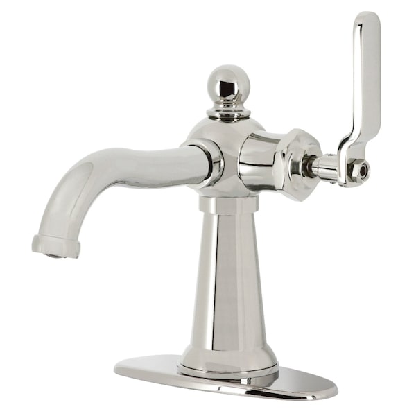 Kingston Brass Single-Handle Bathroom Faucet with Push Pop-Up, Polished Nickel KSD3546KL - main